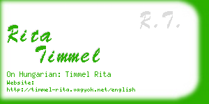 rita timmel business card